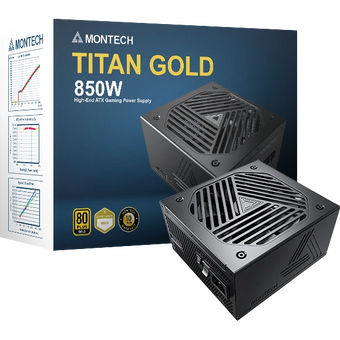  Блок питания MONTECH Titan Gold Gen.5 (TIS0124), 850Вт, 135мм, retail 
