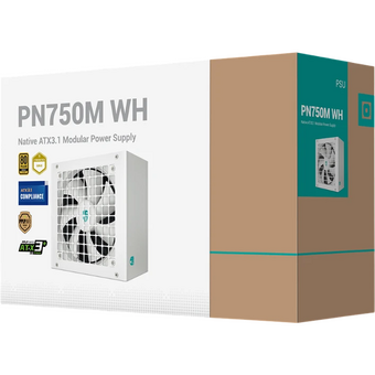  Блок питания Deepcool GamerStorm PN750M WH (ATX 3.1, 750W, Full Cable Management, PWM 120mm fan, Active PFC, 80+ Gold, Active PFC + Full Bridge SRC LL 