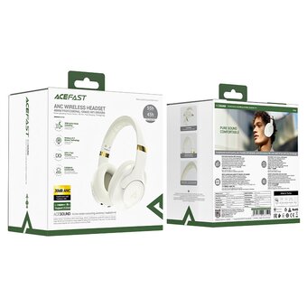  Наушники ACEFAST H4 Active Noise Canceling Wireless Headset Beige 