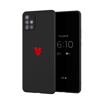  Силиконовый чехол DesignOnCase для Galaxy A51 (Галакси А51), Алое сердце 
