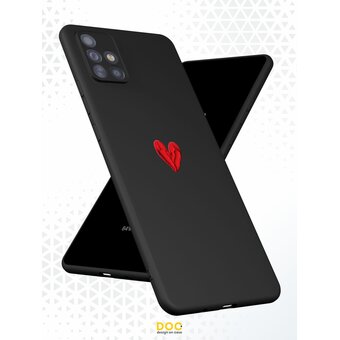  Силиконовый чехол DesignOnCase для Galaxy A51 (Галакси А51), Алое сердце 