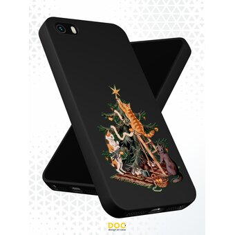  Силиконовый чехол DesignOnCase для iPhone 5/5s/SE (Айфон 5, 5с и СЕ), Украшаем елку 