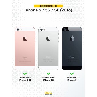  Силиконовый чехол DesignOnCase для iPhone 5/5s/SE (Айфон 5, 5с и СЕ), Украшаем елку 