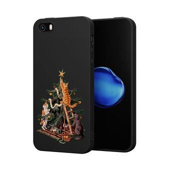  Силиконовый чехол DesignOnCase для iPhone 5/5s/SE (Айфон 5, 5с и СЕ), Украшаем елку 