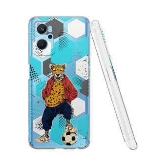 Силиконовый чехол DesignOnCase для realme 9i (Реалми 9ай), Гепард футболист 