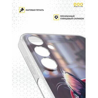 Силиконовый чехол DesignOnCase для Galaxy A15 (Галакси А15), Кот и музыка 