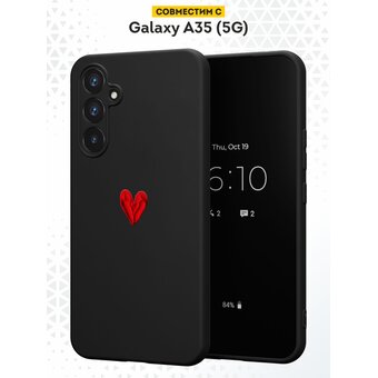  Силиконовый чехол DesignOnCase для Galaxy A35 (5G) (Галакси А35 5Джи), Алое сердце 
