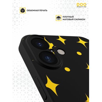  Силиконовый чехол DesignOnCase для iPhone 16 (Айфон 16), Кот-динозавр 