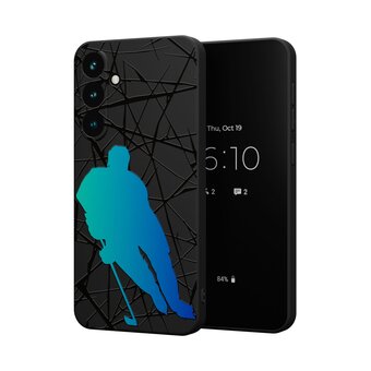  Силиконовый чехол DesignOnCase для Galaxy S24FE (Галакси С24 ФЕ), Хоккеист 