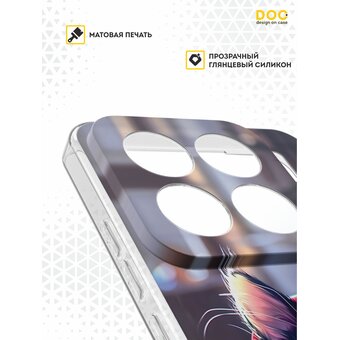  Силиконовый чехол DesignOnCase для Xiaomi 15 Pro (Сяоми 15 Про), Кот и музыка 