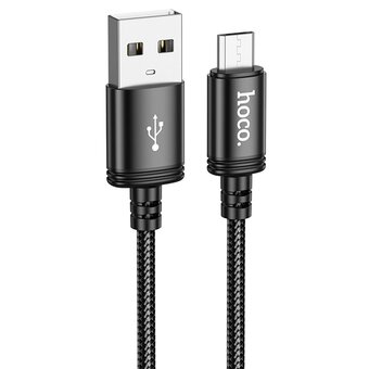  Кабель USB HOCO X89 Wind USB - MicroUSB, 2.4А, 1 м, черный 