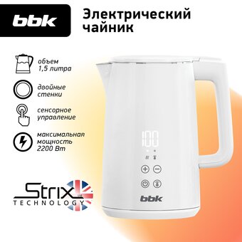  Электрочайник BBK EK1500 белый 