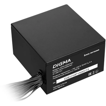  Блок питания Digma DPSU-550W-WH 80 Plus White ATX 550W (20+4pin) APFC 120mm fan 6xSATA RTL 