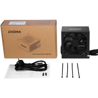 Блок питания Digma DPSU-550W-WH 80 Plus White ATX 550W (20+4pin) APFC 120mm fan 6xSATA RTL 