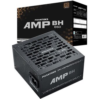  Блок питания PHANTEKS AMP BH 650W (PH-P650B_BK01) (80 Plus Bronze, ATX 3.1, APFC, 120mm Fan, Black) 