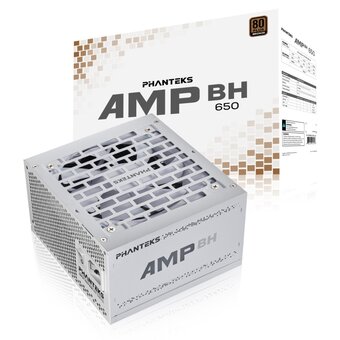  Блок питания PHANTEKS AMP BH 650W (PH-P650B_WT01) (80 Plus Bronze, ATX 3.1, APFC, 120mm Fan, White) 