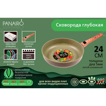  Сковорода Panairo OliverStone O-24-G-S 