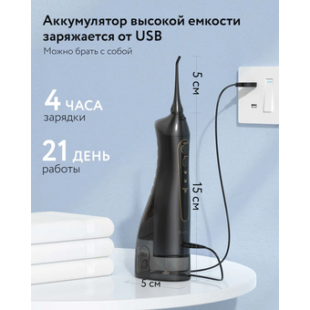  Ирригатор Fairywill F5020E черный (000011) 