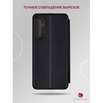  Чехол книжка Book для Samsung Galaxy A36 (5G), A56 (5G) с объемным рисунком, покрытие лак, противоударный, с магнитом, черный с принтом СИНИЕ ЦВЕТЫ (Самсунг Галакси А36 А56 А366 А566) 