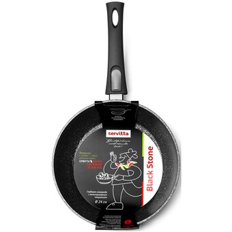  Сковорода Servitta Black stone Sr0163 24см 