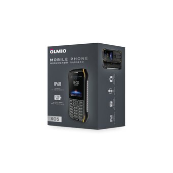  Мобильный телефон Olmio X05 Black/Yellow 