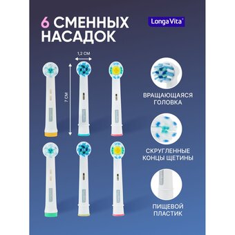  Зубная щетка Longa Vita KAB-4 голубая 