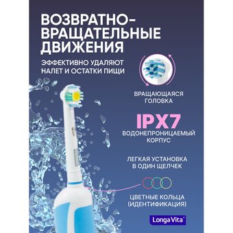  Зубная щетка Longa Vita KAB-4 голубая 