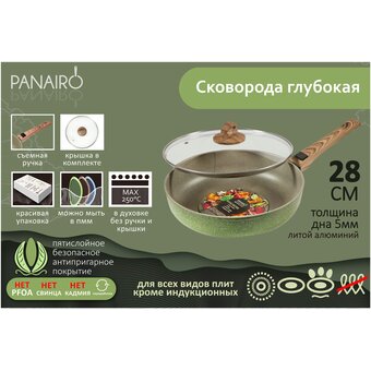  Сковорода PANAIRO OliverStone Max O-28-G-S-K 