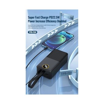  УЦ Аккумулятор внешний резервный TOPOMAX TPB-F08 30000mAh PD22.5W черный (Плохая упаковка) 