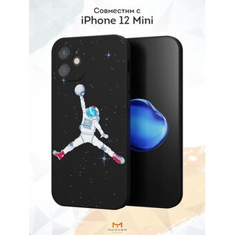  Силиконовый чехол Mcover для iPhone 12 mini (Айфон 12 мини), Игры в космосе 