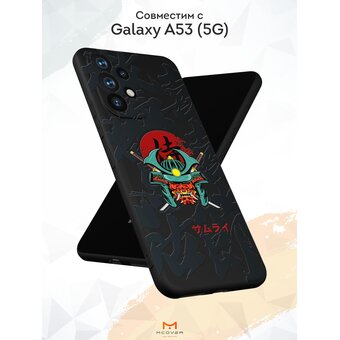  Силиконовый чехол Mcover для Galaxy A53 (Галакси А53), Голова японского воина 