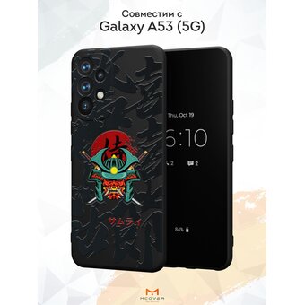 Силиконовый чехол Mcover для Galaxy A53 (Галакси А53), Голова японского воина 