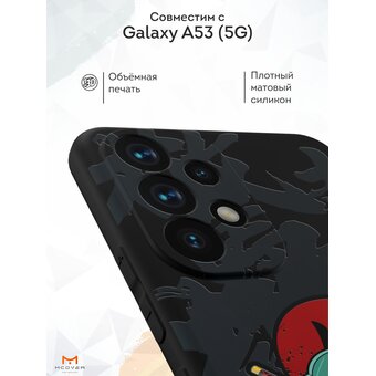  Силиконовый чехол Mcover для Galaxy A53 (Галакси А53), Голова японского воина 