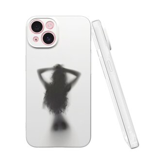  Силиконовый чехол Mcover для iPhone 15 (Айфон 15), Тень девушки 