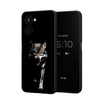  Силиконовый чехол Mcover для Realme C33 (Реалми Ц33), Волк с оскалом 