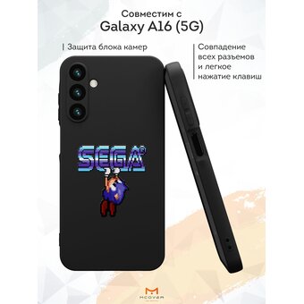 Силиконовый чехол Mcover для Galaxy A16 (5G) (Галакси А16 5Джи), Сега. Соник 
