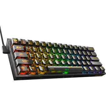  Клавиатура REDRAGON Fizz RU 71737 RGB, прозрачный черный 
