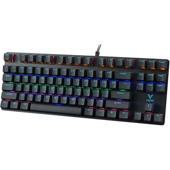 Клавиатура RAPOO V500Pro-87 Backlit Mechanical Gaming Keyboard Black 