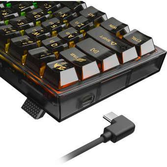  Клавиатура REDRAGON Fizz RU 71737 RGB, прозрачный черный 