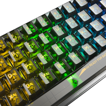  Клавиатура REDRAGON Fizz RU 71737 RGB, прозрачный черный 