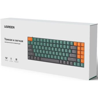 Клавиатура UGREEN KU102 (15229) Slim Mechanical Keyboard USB-C Bluetooth Green 