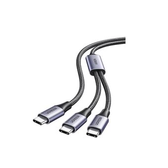  Кабель UGREEN US561 (35087) Type-C 2.0 Male To Type-C 2.0 Male 2-in-1 Charging Data Cable 1.5m Black 