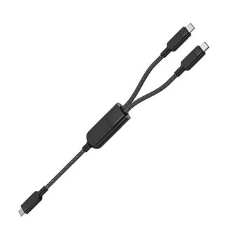  Кабель ACEFAST AF-C5-11-BK USB-C 2-in-1 100W USB-C to 2xUSB-C 100W Charging Data Cable 0.8m/0.4m Black 