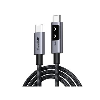  Кабель UGREEN L509 (35501) UNO Type-C 2.0 Male To Type-C 2.0 Male Robot 5A Data Cable 1m Black/Gray 