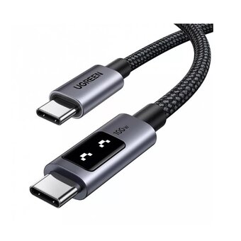  Кабель UGREEN L509 (35513) UNO Type-C 2.0 Male To Type-C 2.0 Male Robot 5A Data Cable 3m Black/Gray 