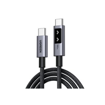  Кабель UGREEN L509 (35513) UNO Type-C 2.0 Male To Type-C 2.0 Male Robot 5A Data Cable 3m Black/Gray 