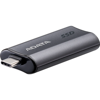  SSD A-DATA SC750 (SC750-500G-CCBK), External, 500GB USB 3.2 Gen 2 Type-C, R/W -1050/1000 MB/s серый 