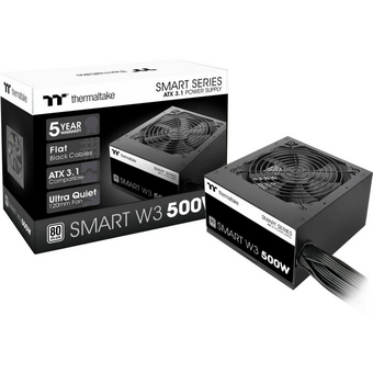  Блок питания Thermaltake Smart W3 500 (PS-SPW-0500NNFAWE-1) /Non Modular/Non Light/Full Range/Analog/80 Plus/EU/Non JP CAP 