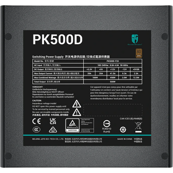  Блок питания Deepcool GamerStorm PK500D (ATX 2.4, 500W, PWM 120mm fan, Active PFC+DC to DC, 80+ Bronzer) RET 