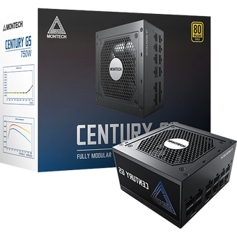  Блок питания Montech Century G5 750W / ATX 3.0, APFC, 80 Plus Gold, Full Bridge LLC, DC-DC, Japan caps, 120mm fan, full modular 